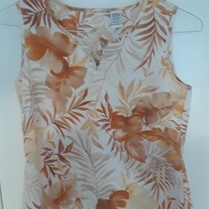 Jungle themed Sleeveless Top Size Medium